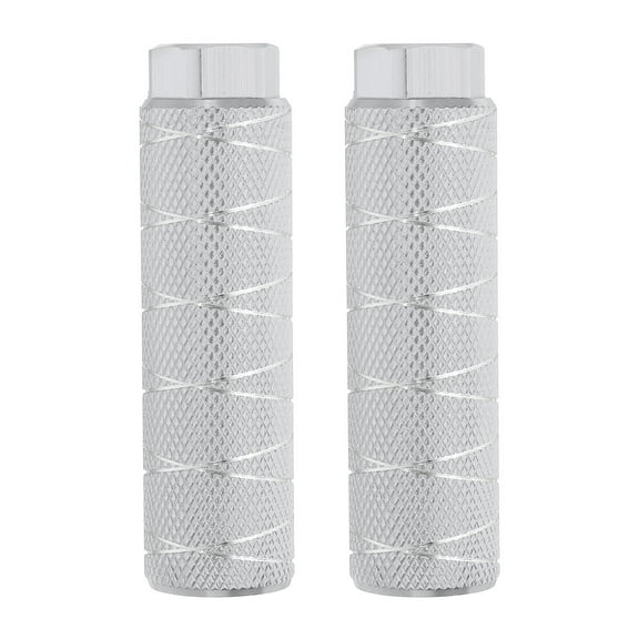 Uxcell Bike Pegs Fit Axles, Aluminum Alloy Anti-Skid Foot Bicycle Peg Back Seat Stands for BMX Mountain Dirt Bike Silver