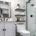 thumbnail image 2 of Floating Shelves for Wall Bathroom Shelf Bedroom Kitchen Living Room Hanging Book Shelves Small Farmhouse Decor 16 inch Set of 3, Rustic Brown (015-BN3), 2 of 9