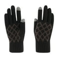 thumbnail image 2 of Winter Gloves Men Winter Warm Gloves Touchscreen Casual Stretch Thick Kinitted Windproof Gloves Five-Finger Gloves, 2 of 4