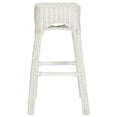 thumbnail image 3 of SAFAVIEH Percy 29" High Wicker Counterstool with Footrest, White Distress, 3 of 7