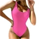 thumbnail image 1 of Bikini sin espalda de color sólido para mujer sexy Traje de baño de una pieza Traje de baño Conjunto de ropa de playa Fridja  nalpqowj24171, 1 of 9
