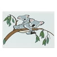 thumbnail image 1 of Tropical Animals Cutting Board, Mother and Koala Climbing over Eucalyptus Tree Branch Wildlife Forest, Decorative Tempered Glass Cutting and Serving Board, Large Size, Brown Grey, by Ambesonne, 1 of 1