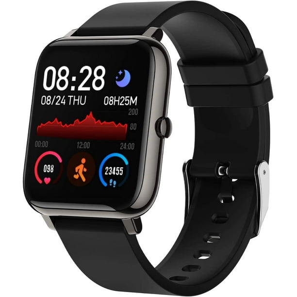 Montre Connectée Femmes Homme, Montre Intelligente Etanche IP67, Smartwatch  Sport GPS Cardio Fitness Tracker d'Activité Podometre Calories pour Android  IOS (Noir) 