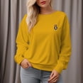 thumbnail image 5 of Women's Brown Coat Bear Pattern Crew Neck Pullover Cozy Clothes Autumn Winter, 5 of 11