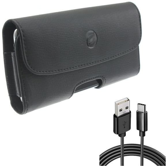 For Galaxy A73 /A23 /A14 /A13 /A03s - 6ft USB Cable w Case Belt Clip, Type-C Charger Cord Power Wire USB-C Long Fast Charge Sync High Speed for Samsung Galaxy A73 /A23 /A14 /A13 /A03s