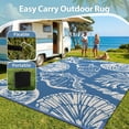 thumbnail image 3 of SIXHOME 8'x10' Waterproof Reversible Outdoor Rug, Coastal Ocean-Inspired Patio Rug, Lightweight Woven Plastic Carpet for RV, Camping, Deck & Balcony, Blue, 3 of 7