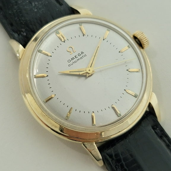 Pre-Owned Omega Collection GX6525 34mm 14k Solid Gold Mens 1950s Automatic Vintage RA579