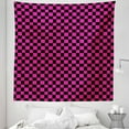thumbnail image 1 of Hot Pink Tapestry, Old Fashioned Gingham Checks in Vibrant Colors Modern Display Geometric Simple, Fabric Wall Hanging Decor for Bedroom Living Room Dorm, 5 Sizes, Magenta Black, by Ambesonne, 1 of 1