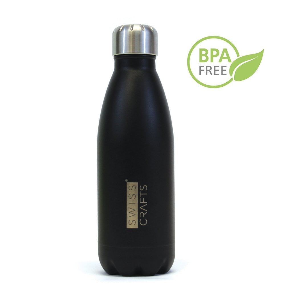 3 Pack in 1 Pack Keeps Beverages HOT or Cold for 24 Hours 2 Pack Swissbrand Insulated Reusable Water Bottle 17 oz 