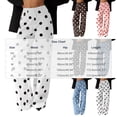 thumbnail image 3 of Hvogkswy Wide Leg Jeans for Women Trendy High Waisted Floor-Length Jeans Polka Dot Loose Stretchy Denim Pants with Pockets, 3 of 8