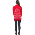 thumbnail image 3 of Ugly Christmas Sweater Dress Lights Red Reindeer Snowflakes Knit Sweater, 3 of 3