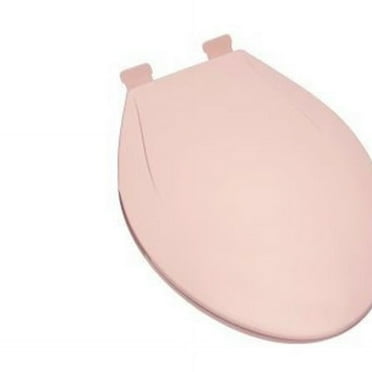 Slow Close Plastic Elongated Contemporary Design Toilet Seat with a Closed Front and Release 'N' Clean Hinge, Venetian Pink