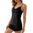 thumbnail image 4 of WCJM Women Casual Outfit Thin Strap Cowl Neck Sleeveless Top and Shorts Suit Comfort Wear for Relax Time, 4 of 7