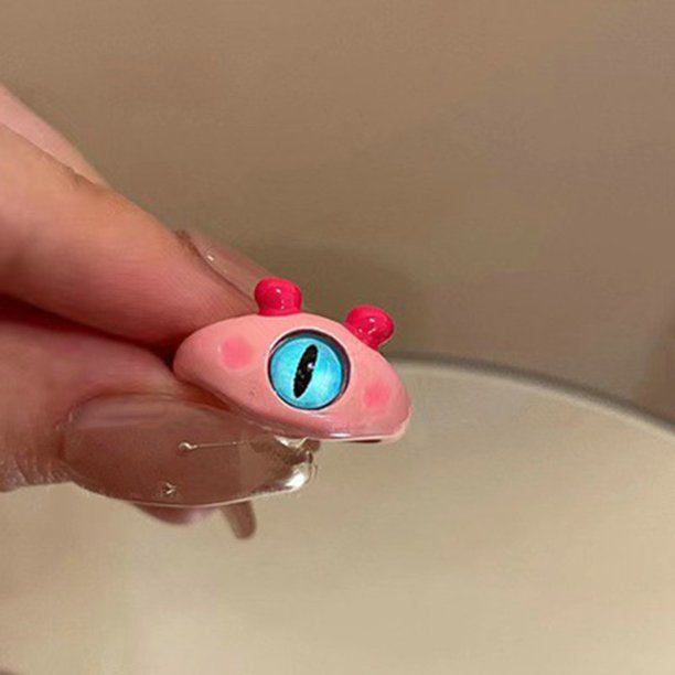 Ins Lindo Gato Raro Pequeño Monstruo Anillos Mujeres Diseño De Dibujos Animados Moda Versátil Dulce Fresco Viento Anillo Fiesta Joyería Regalos timetunnel