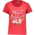 thumbnail image 3 of Inktastic Blessed to Be a Nana with Flowers Women's Plus Size T-Shirt, 3 of 5