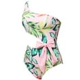thumbnail image 5 of WREESH Mommy and Me Swimsuits for Women One Piece Swimsuit Mother and Daughter Print Two Piece Swimsuit Matching Swimsuit Clothing Pink, 5 of 9