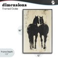 thumbnail image 4 of Stupell Industries Farmhouse Twin Horses Facing Away Black Framed Giclee Art, 12 x 18, by Petals Prints Design, 4 of 8
