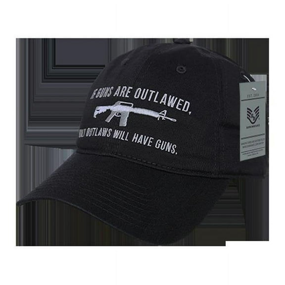 RapDom Outlaw Graphic Relaxed Mens Cap [Black - Adjustable]