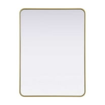 Elegant D?cor Contour Metal Rectangle Mirror 30x40 in Brass