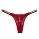 thumbnail image 1 of Gibobby Calzones de encaje para mujer Braguitas sexy ultrafinas con correa fina de encaje de de imitación brillantes para mujer(Rojo,M), 1 of 4