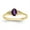 February - Amethyst, variant on 14 Karat Yellow Gold Diamond and Garnet Birthstone Ring