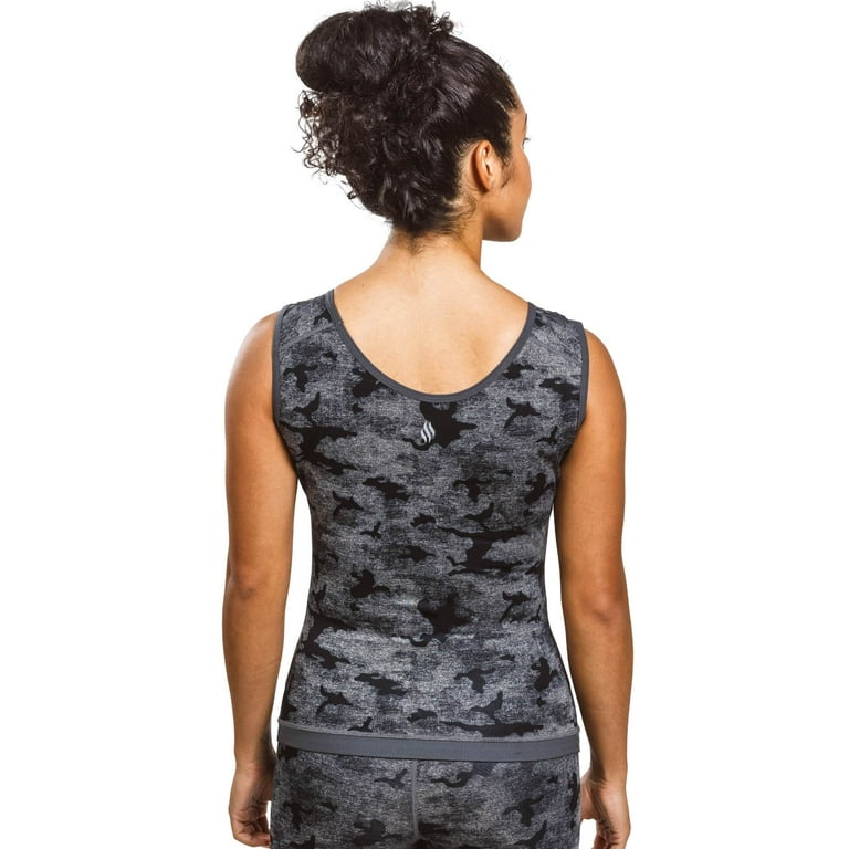  Sweat Shaper Women's Premium Workout Tank Top Slimming Polymer Sauna  Vest (Small-Medium, Black) : Sports & Outdoors