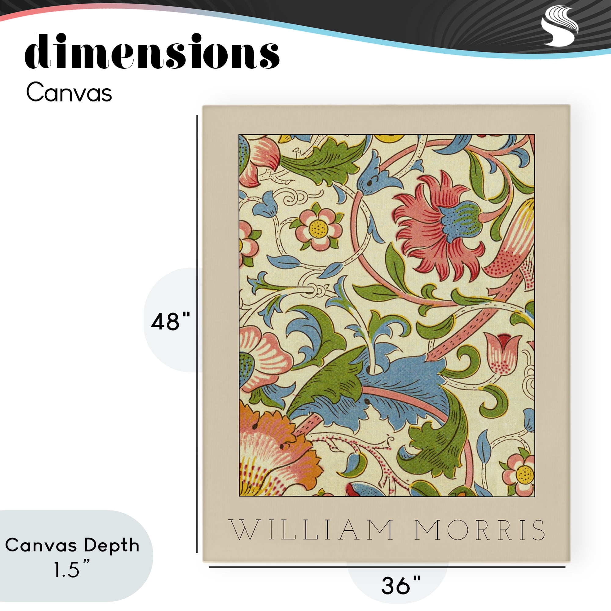 Stupell Industries Stylish Boho Classic Flowers Canvas Wall Art, design by Lil' Rue