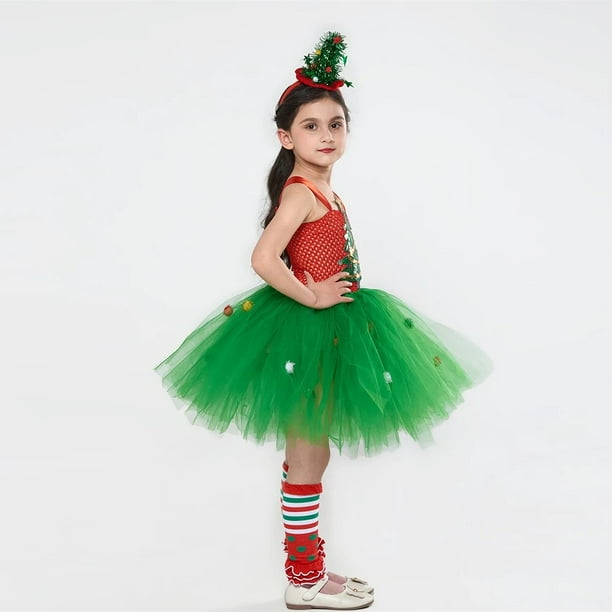 Disfraz de tutu de Navidad para nina traje de malla de choque trajes de fiesta de cumpleanos regalo de actuacion en escenario