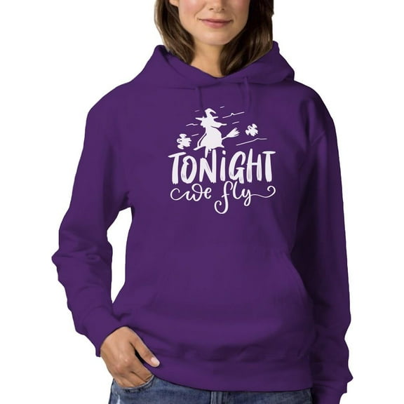 Tonight We Fly Happy Halloween Hoodie Women -Image by Shutterstock, Female 4X-Large