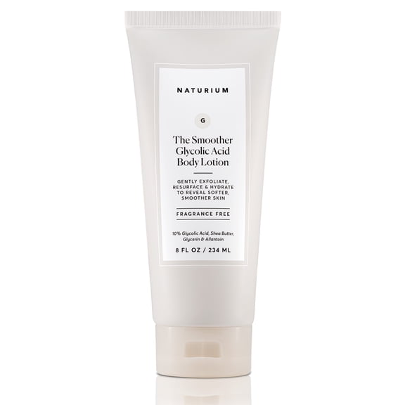 Naturium The Smoother Glycolic Acid Body Lotion, Resurfacing & Exfoliating Treatment, with 10% Glycolic Acid, 8 fl oz