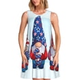thumbnail image 1 of Disketp Cute Gnomes in USA1 para Vestido sin Mangas para Mujeres, Vestidos de Verano para Mujeres, Casual y Holgado para la Playa, 1 of 7