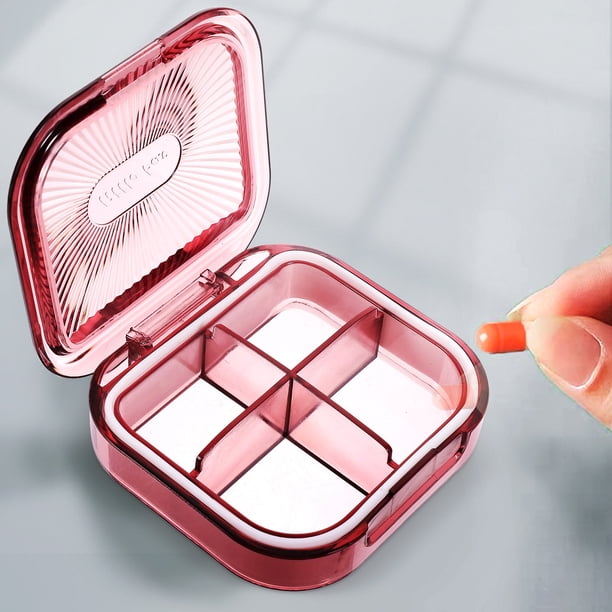 Hytrove Caja Organizadora Portátil Rosa Para Uso Diario Con Compartimentos Múltiples