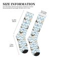 thumbnail image 2 of Compression Socks For Women And Men - Blue Striped Cute French Bulldog Compression Socks Circulation For Workout, 2 of 2