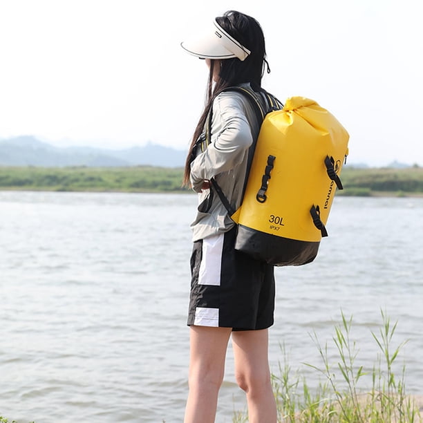 Mochila seca impermeable Shamjiam Amarillo 30L Estuche a prueba de agua