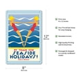 thumbnail image 2 of By Train for Seaside Holidays - Vintage Railroad Travel Poster by Gert Sellheim c.1936 - 8 x 12 inch Vintage Metal Tin Sign, 2 of 4