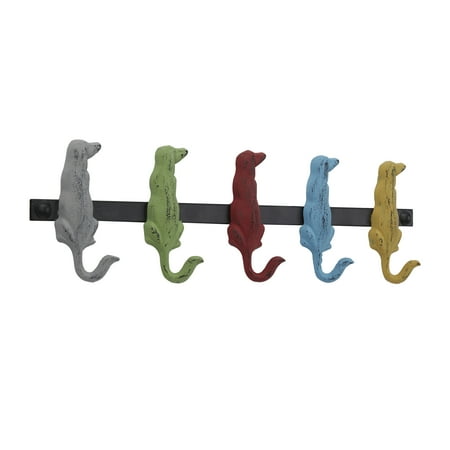 DecMode Indoor Multi Colored Metal Farmhouse Wall Hook