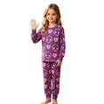 thumbnail image 2 of Halloween Pjs Girls Long Sleeve Crew Neck Unisex Graphic Sleepwear Lounge Set Kids Pjs Girls Size 3-14 Years, 2 of 4
