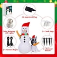 thumbnail image 3 of Muñeco de nieve inflable navideño AerWo con perro, 180 cm, con luces LED, 3 of 6