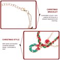 thumbnail image 3 of Pulsera navideña GOOHOCHY ajustable, multicolor trenzada, con dijes navideños, 3 of 8