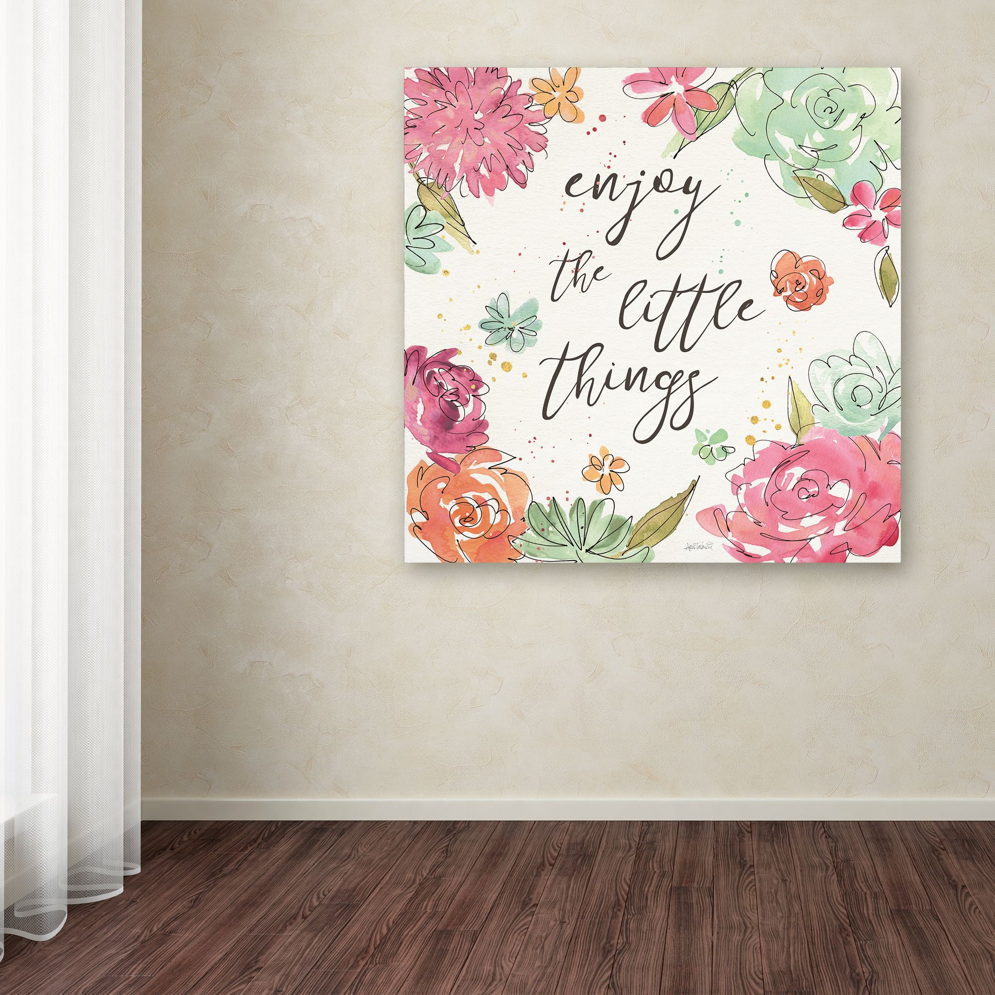 Trademark Fine Art 'Floral Fashion V' Canvas Art by Anne Tavoletti