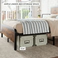 thumbnail image 4 of Queen Size Metal Bed Frame with Solid Wood Headboard & Footboard. Heavy Duty, Noise-Free Slat Support, Box Spring Not Needed., 4 of 8