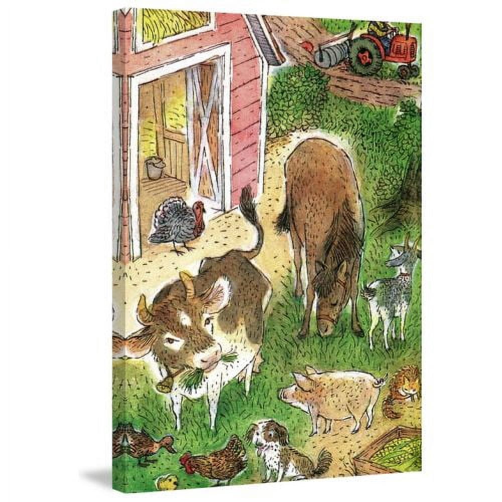 "Farm Animals" Painting Print on Wrapped Canvas