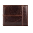thumbnail image 1 of Cartera para hombre de piel auténtica, billetera plegable para hombre, tarjetero con ventana para identificación, caja de regalo, 1 of 6