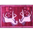 thumbnail image 1 of Ahgly Company Indoor Rectangle Animal Pink Traditional Area Rugs, 7' x 9', 1 of 4