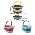 thumbnail image 4 of Toystoory Lavabo para baño de pies, almacenamiento plegable, bañera para remojo de masaje, lavabo de gran capacidad, Cubo de viaje portátil con asa Juegos de accesorios de baño Verde claro Toystoory HA070129-03, 4 of 6
