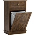 thumbnail image 6 of LEHOME Tilt-Out Trash Can Cabinet, 10 Gallon Laundry Hamper Cabinets with Drawers, for Kitchen, Dining Room and Living Room (Brown, 1 Piece), 6 of 7