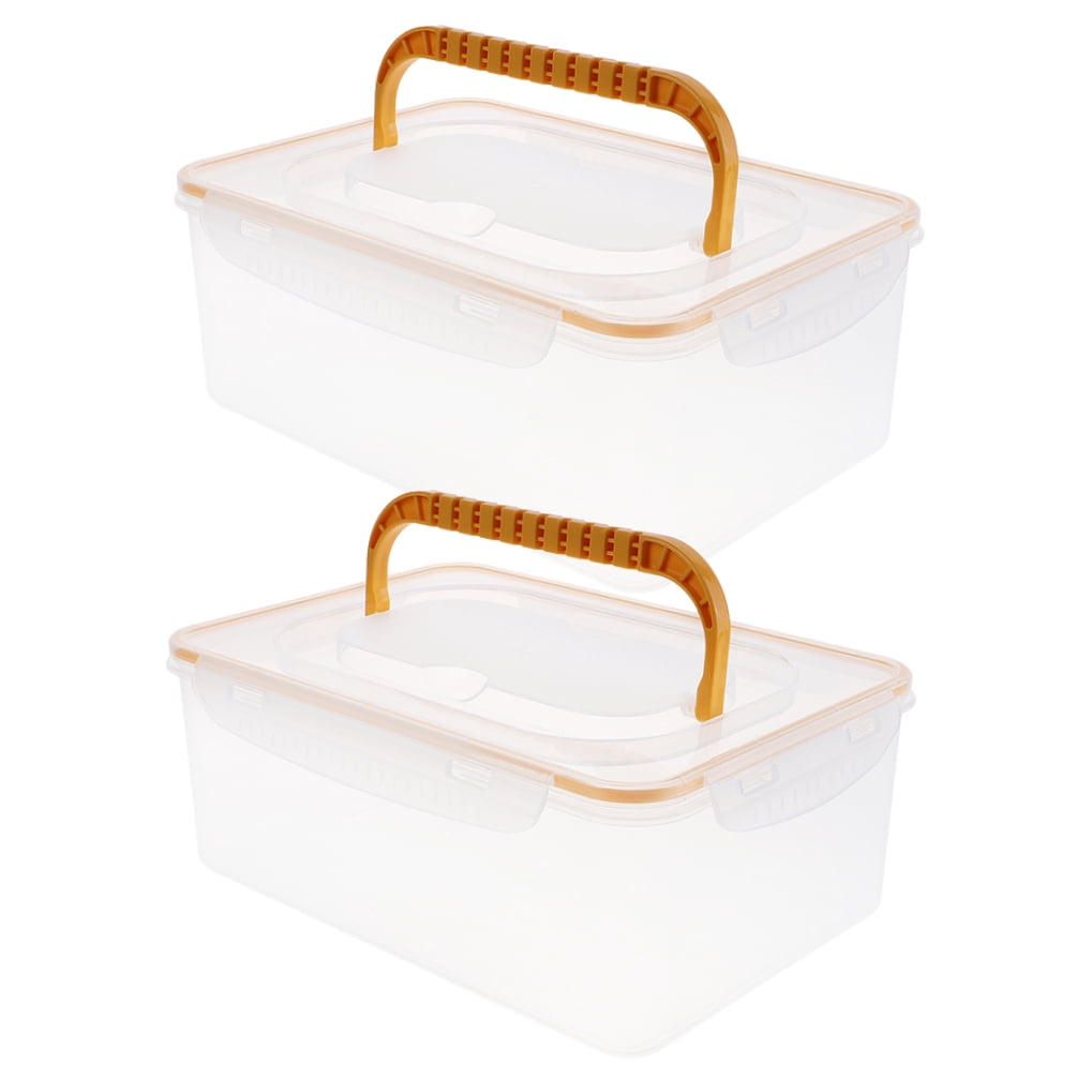 LOLIPPYY 2Pcs Space Efficient Clear Freezer Organizer Bins for Breastmilk Bags and Bottle Storage