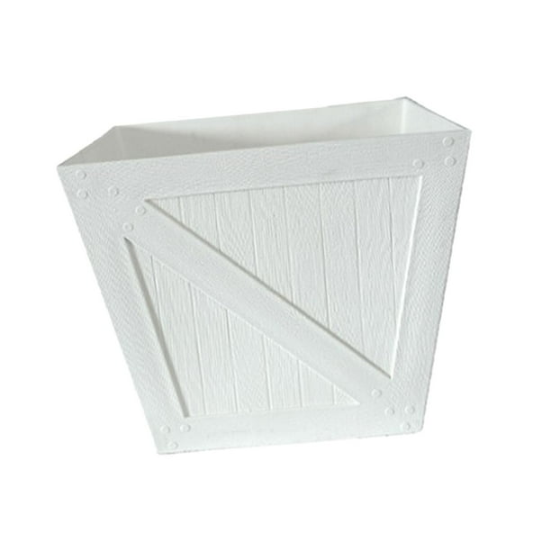 Maceta de resina contemporánea para plantas de interior y exterior Blanco