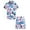 White - Palm Tree, variant on Arshiner Boys Hawaiian Outfit Summer Short Sleeve Button Down Shirt Aloha Shirt Shorts Sets