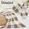 thumbnail image 6 of Brown Plaid Throw Pillow Cover, Pillowcase Protectors with Zipper, Breathable Decorative Lumbar Pillow Case Cover, Spring Summer Farmhouse Buffalo Checkered Pillow Shams for Couch Sofa 12x20Inch, 6 of 8